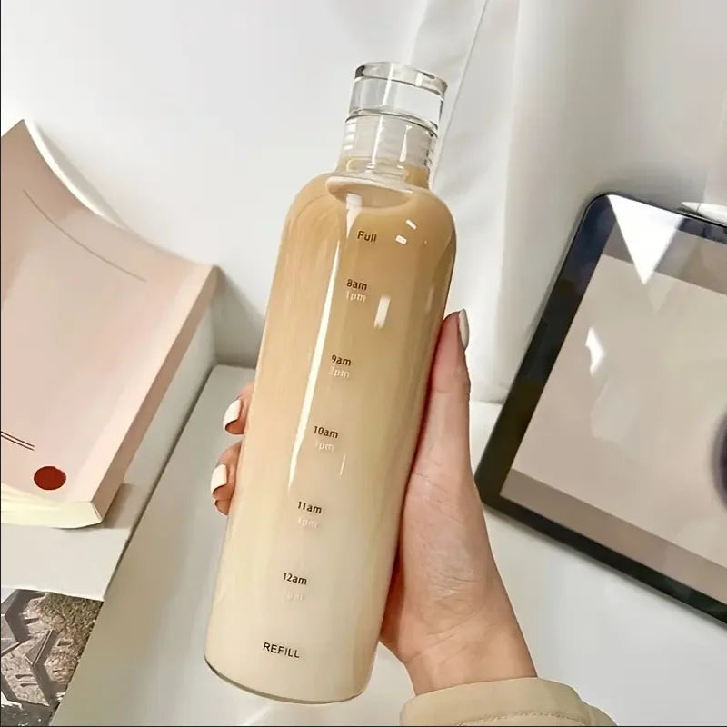500ml Elegant Leakproof Water Bottle with Time Scale Stay Hydrated