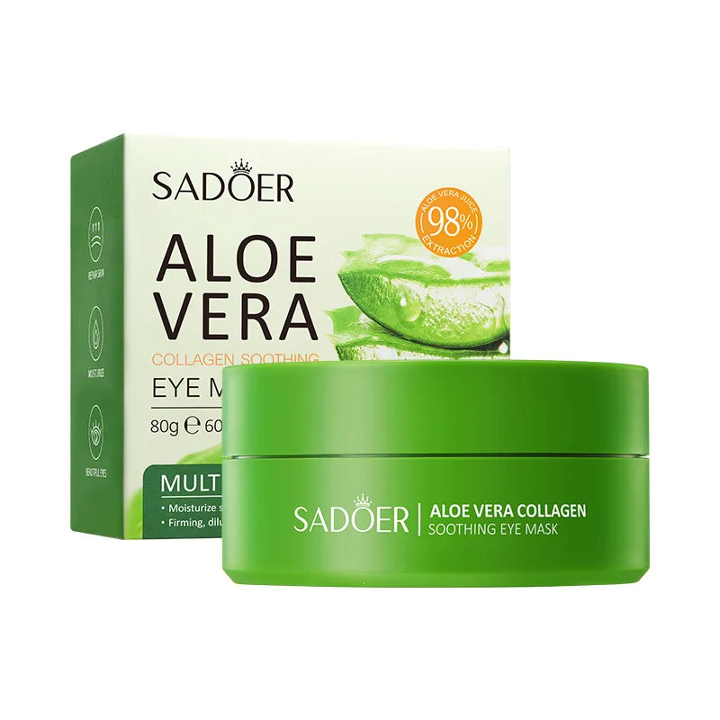 60pcs SAODER Aloe Vera Collagen Eye Mask Anti Dark Circles Eyes Bags