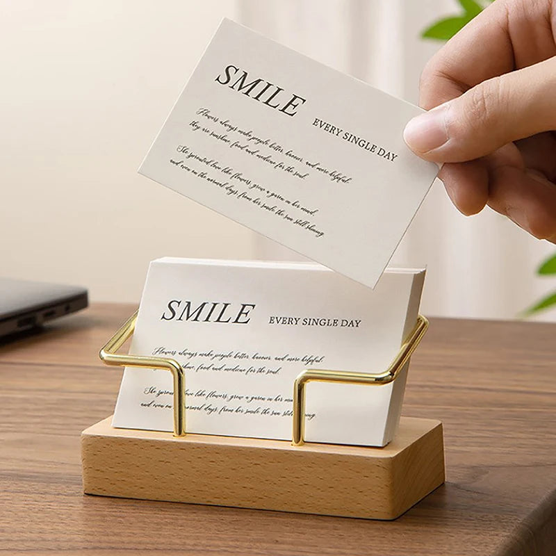 Business Card Holder Organizer Office Desk Display Stand Memo Counter