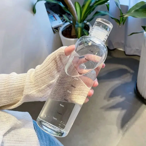 500ml Elegant Leakproof Water Bottle with Time Scale Stay Hydrated