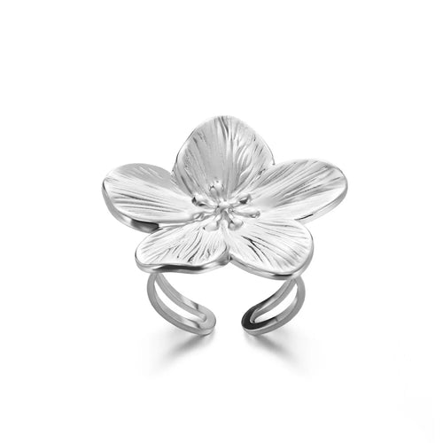 Elegant Stainless Steel Boho Bloom &Shine Ring Collection