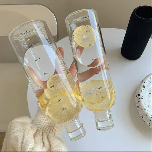 500ml Elegant Leakproof Water Bottle with Time Scale Stay Hydrated